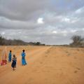 Refugees on there way to Dadaab refugee camp. 